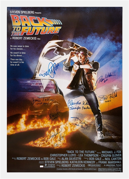 Back to the Future Cast-Signed Poster -- Includes Signatures of Michael J. Fox and Christopher Lloyd