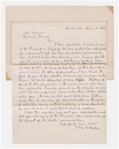 Abraham Lincoln Autograph Endorsement Signed as President -- Lincoln Finds a Place in the Army for a Potential Paymaster