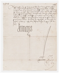 Francis I, King of France Letter Signed -- The French Renaissance King Writes His Advisor Regarding a Prisoner Being Held at Francis I's Chatelet in Paris