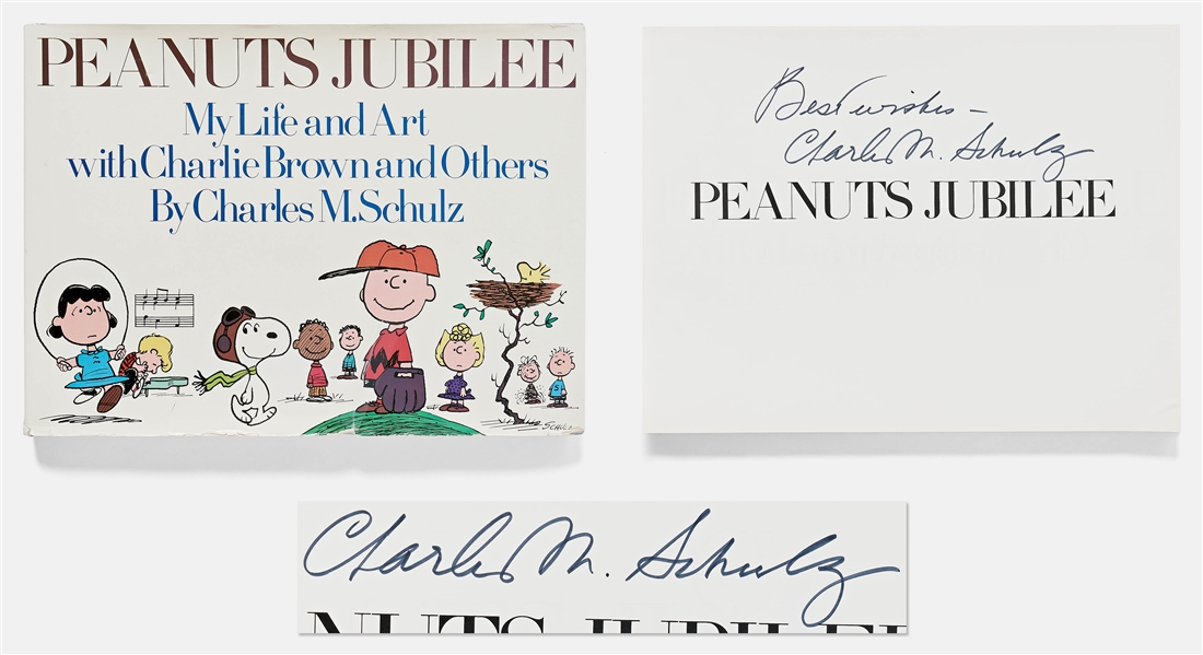 Charles Schulz Signed First Edition of the Coffee Table Book Peanuts Jubilee
