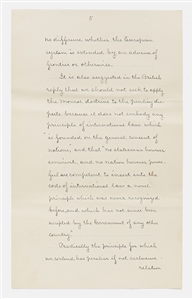 Grover Cleveland Signed Speech to Congress Addressing the Venezuelan Crisis of 1895 -- Cleveland Enforces the Monroe Doctrine for the First Time in U.S. History & Realigns Global Powers as a Result