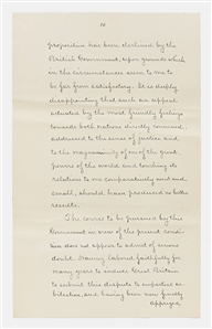 Grover Cleveland Signed Speech to Congress Addressing the Venezuelan Crisis of 1895 -- Cleveland Enforces the Monroe Doctrine for the First Time in U.S. History & Realigns Global Powers as a Result