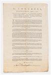 Samuel Huntington Signed Letter of Marque and Reprisal During the Revolutionary War, Authorizing a Private Ship to Attack and Seize Great British Ships and Cargo -- The Only Known Copy of This Version