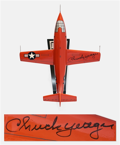 Chuck Yeager Signed Bell X-1 Model Airplane in Original Box -- The Plane Yeager Piloted When He Broke the Sound Barrier in 1947