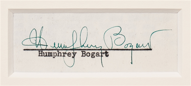 Humphrey Bogart & Ingrid Bergman Signed Display for ''Casablanca'' -- With PSA COAs for Both Signatures