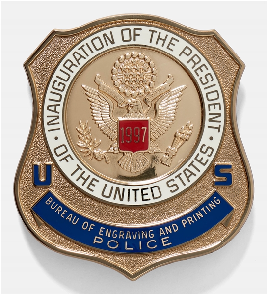 U.S. Police Badge for Bill Clintons 1997 Inauguration