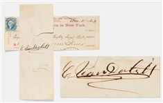 Cornelius Vanderbilt Endorsed Money Order from 1863