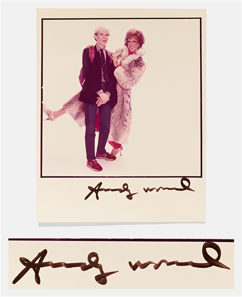 Andy Warhol Signed 8 x 10 Photograph from Tootsie -- Large, Bold Autograph by Warhol Without Inscription