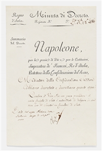 Napoleon Bonaparte Document Signed as King of Italy -- With PSA COA