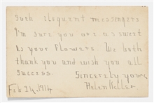 Helen Keller Autograph Letter Signed from 1914 Mentioning ''My teacher''