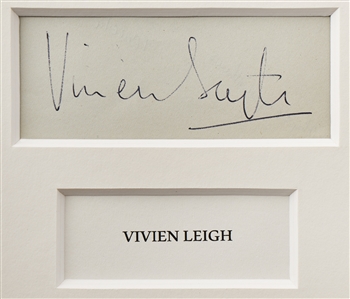 Clark Gable and Vivien Leigh Signed ''Gone With the Wind'' Display -- With PSA COAs