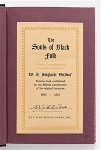 W.E.B. Du Bois Signed Limited Edition of His Book, ''The Souls of Black Folk''