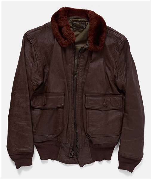Gus Grissoms Personally Owned Leather Bomber Jacket