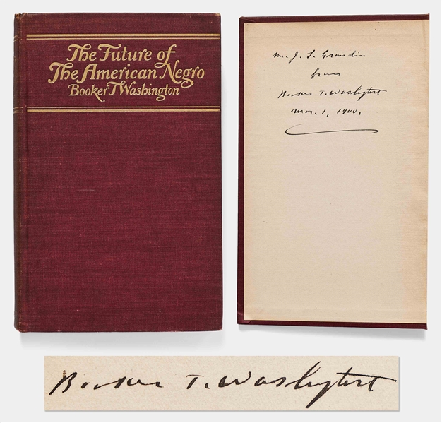 Booker T. Washington Signed First Edition, First Printing of His First Major Publication, The Future of the American Negro
