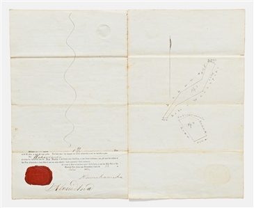 Hawaiian King Kamehameha III Signed Royal Patent from 1853 -- Granting Land in Hawaii