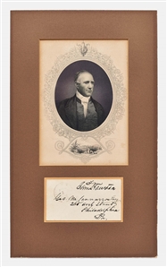 Sam Houston Free-Franked Mailing Envelope -- Exceptionally Bold Signature
