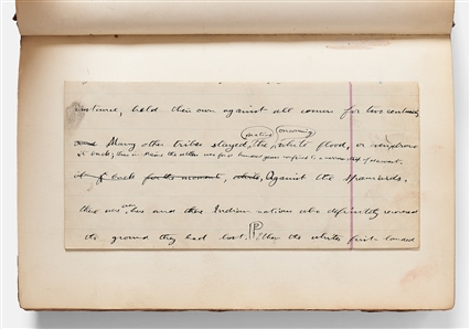 Theodore Roosevelt Handwritten Draft Manuscript from ''The Winning of the West'' Limited Edition -- Draft Contains the Words ''White Flood'', the Most Controversial & Quoted Phrase in the Publication