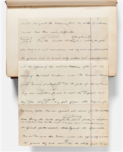 Theodore Roosevelt Handwritten Draft Manuscript from ''The Winning of the West'' Limited Edition -- Draft Contains the Words ''White Flood'', the Most Controversial & Quoted Phrase in the Publication