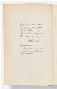 Theodore Roosevelt Handwritten Draft Manuscript from ''The Winning of the West'' Limited Edition -- Draft Contains the Words ''White Flood'', the Most Controversial & Quoted Phrase in the Publication