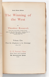 Theodore Roosevelt Handwritten Draft Manuscript from ''The Winning of the West'' Limited Edition -- Draft Contains the Words ''White Flood'', the Most Controversial & Quoted Phrase in the Publication