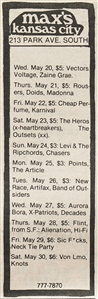 A Star Is Born: Possibly the First Time Madonna's Name Appeared in Print -- ''The Village Voice'' Newspapers from 13 May 1981 and 20 May 1981