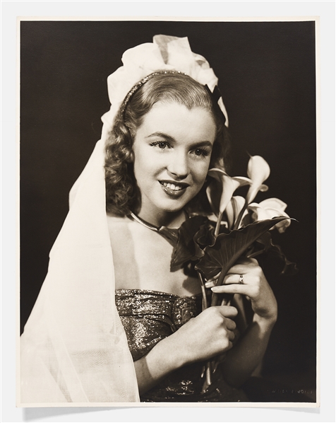 Marilyn Monroe 11 x 14 Photograph by H. Maier Studios from Early in Her Modeling Career, Circa 1943-1944