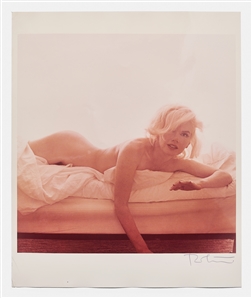 Marilyn Monroe 20 x 24 Photograph Titled Playful from The Last Sitting Signed by Photographer Bert Stern