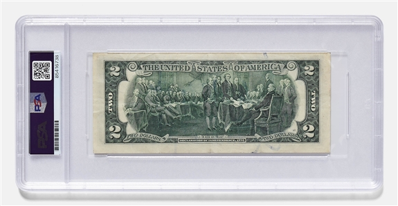 Donald Trump Signed $2 Bill -- Encapsulated by PSA
