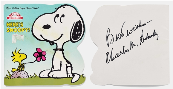 Charles Schulz Signed Heres Snoopy! Book -- Without Inscription
