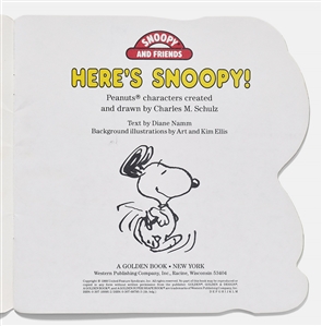 Charles Schulz Signed ''Here's Snoopy!'' Book -- Without Inscription