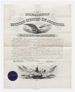 Benjamin Harrison Military Appointment Signed as President