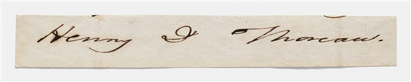 Henry David Thoreau Signature