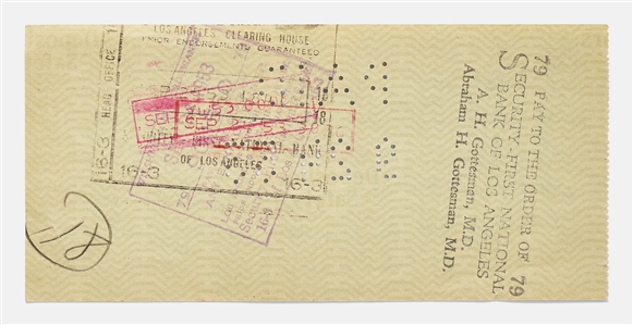 Marilyn Monroe Holograph Check Signed to Her Psychoanalyst in September 1953, the Year She Transformed Into Marilyn, the Movie Star
