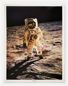 Buzz Aldrin Signed ''Visor'' Poster Measuring 22.5'' x 29'' -- With Zarelli COA