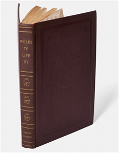 Vince Lombardi Signed Inspirational Book, ''Words to Live By'' Without Inscription -- With PSA COA
