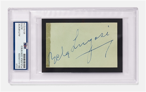 The Original Dracula, Bela Lugosi Signature -- PSA Encapsulated