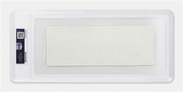 Jacqueline Kennedy Check Signed in Bold Red Ink, Issued on Christmas 1987 -- PSA Encapsulated with Signature Graded 10