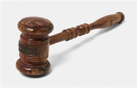 Large Gavel Made of Wood from the White House -- Owned by a Former WWI Veteran and Congressman