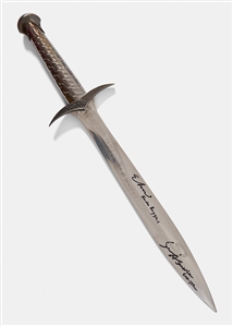Lord of the Rings Cast-Signed Sword by Elijah Wood & Sean Astin -- With Beckett COA