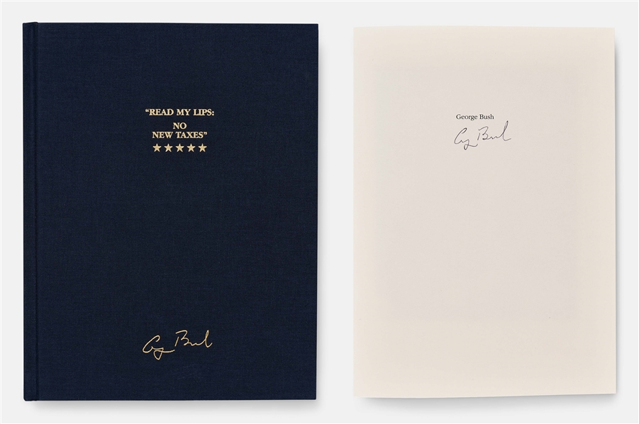 George H.W. Bush Signed Copy of Read My Lips: No New Taxes