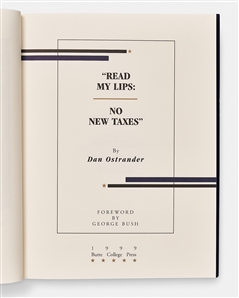 George H.W. Bush Signed Copy of ''Read My Lips: No New Taxes''