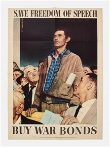Norman Rockwell ''Four Freedoms'' Posters -- Complete Set of Four from 1943 in Stunning, Near Fine Condition