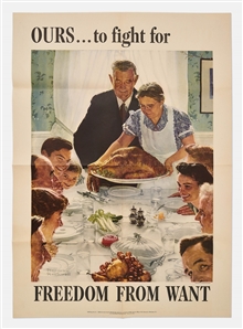 Norman Rockwell ''Four Freedoms'' Posters -- Complete Set of Four from 1943 in Stunning, Near Fine Condition