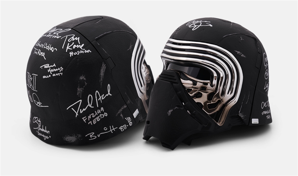 Star Wars: The Force Awakens Cast-Signed Kylo Ren Helmet -- Signed by Adam Driver and 12 More Cast Members -- With Celebrity Authentics COAs