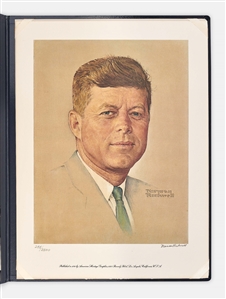 Norman Rockwell Signed Limited Edition Lithograph of John F. Kennedy -- Appeared as the Cover of ''The Saturday Evening Post'' in 1960
