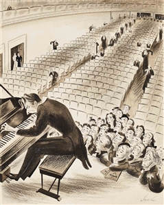 The New Yorker Cover Artwork by Constantin Alajalov from March 1936 -- Measures 10.5 x 13