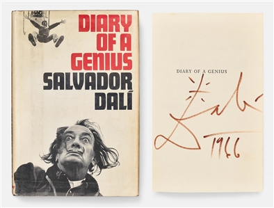 Salvador Dali Signed First U.S. Edition of His Autobiography, Diary of a Genius -- Large & Artistic Signature Without Inscription