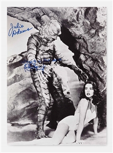Julie Adams and Ben Chapman Signed 10 x 14 Photo from the Horror Classic Creature from the Black Lagoon