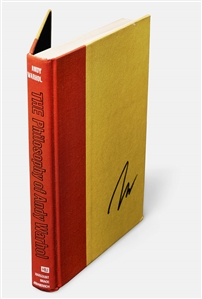 Andy Warhol Sketches His Famous Campbell's Soup Can -- Drawn in a Signed First Edition of ''The Philosophy of Andy Warhol'' Without Inscription -- With University Archives COA