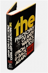 Andy Warhol Sketches His Famous Campbell's Soup Can -- Drawn in a Signed First Edition of ''The Philosophy of Andy Warhol'' Without Inscription -- With University Archives COA